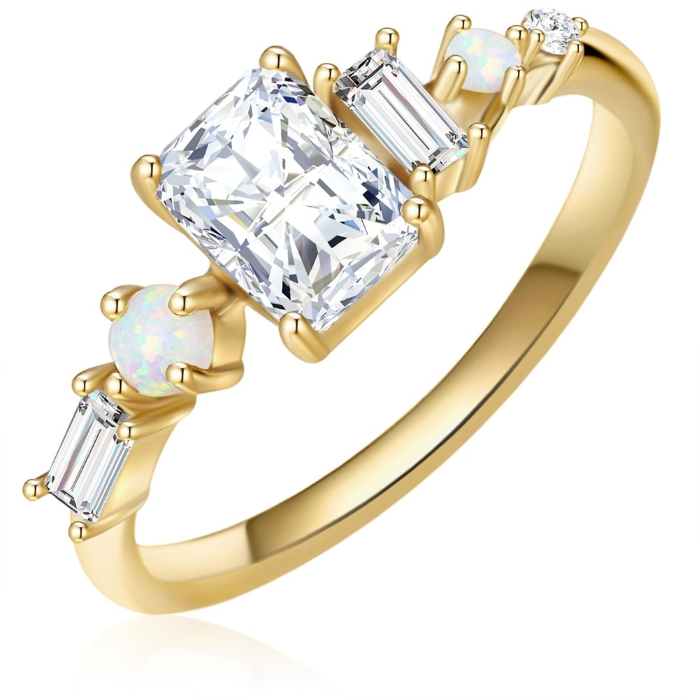 Glanzstücke München Bague en argent Argent sterling Oxyde de zirconium (CZ) en Or jaune Bague
