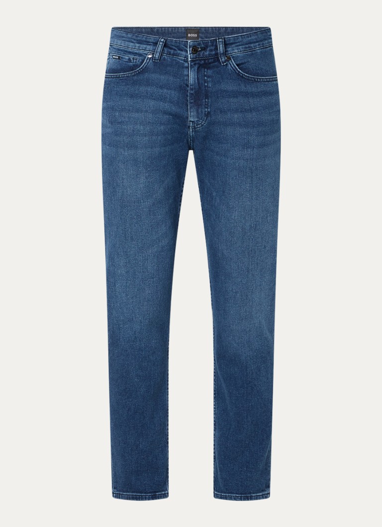 Blugi HUGO BOSS H-Re.Maine Slim-Fit, Decolorare Medie