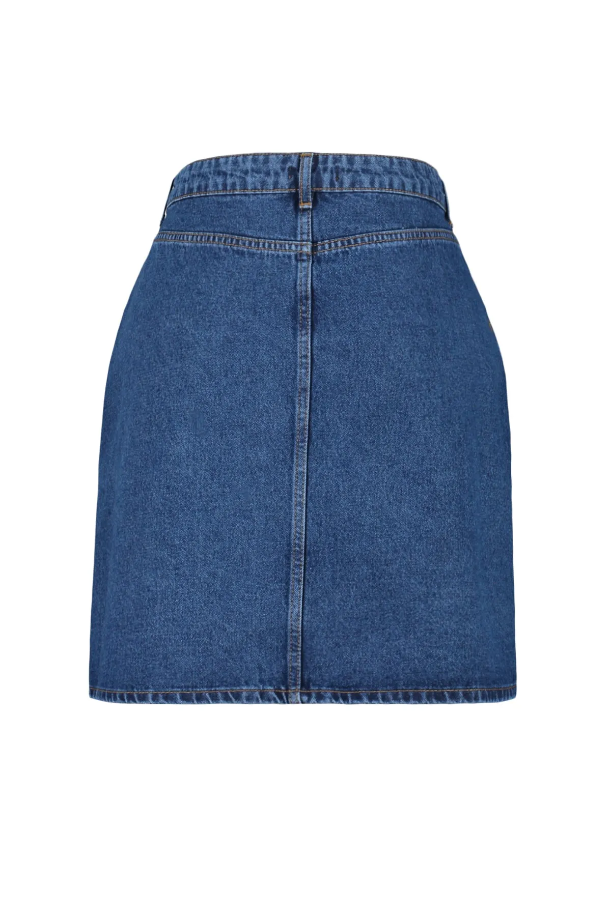Trendyol Curve  Hellblauer Jeansrock mit hoher Taille und Knöpfen TBBSS23AZ00005