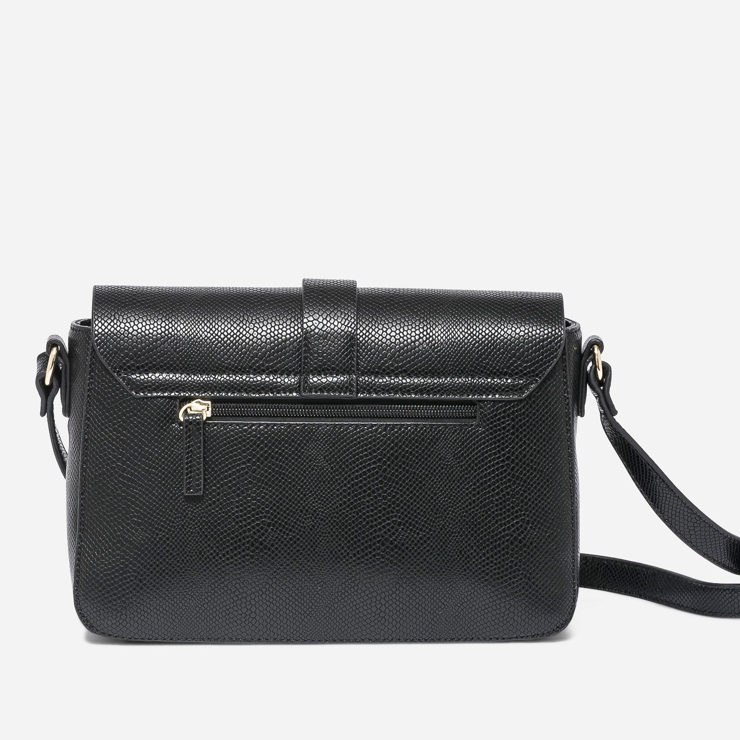 Sac bandoulière noir avec double anneaux