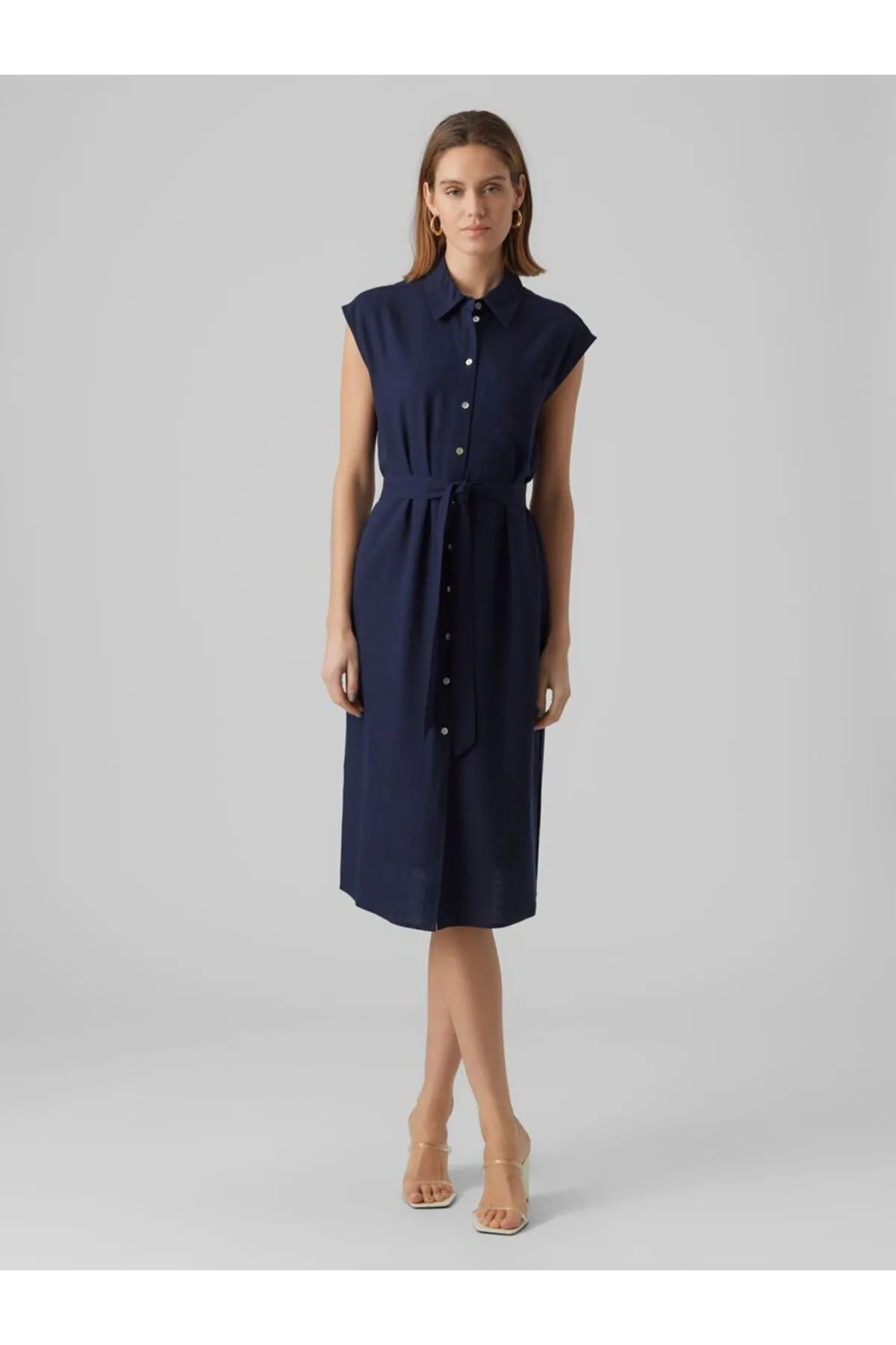 Vero Moda  Hemdblusenkleid VMMYMILO SL CALF SHIRT DRESS WVN GA
