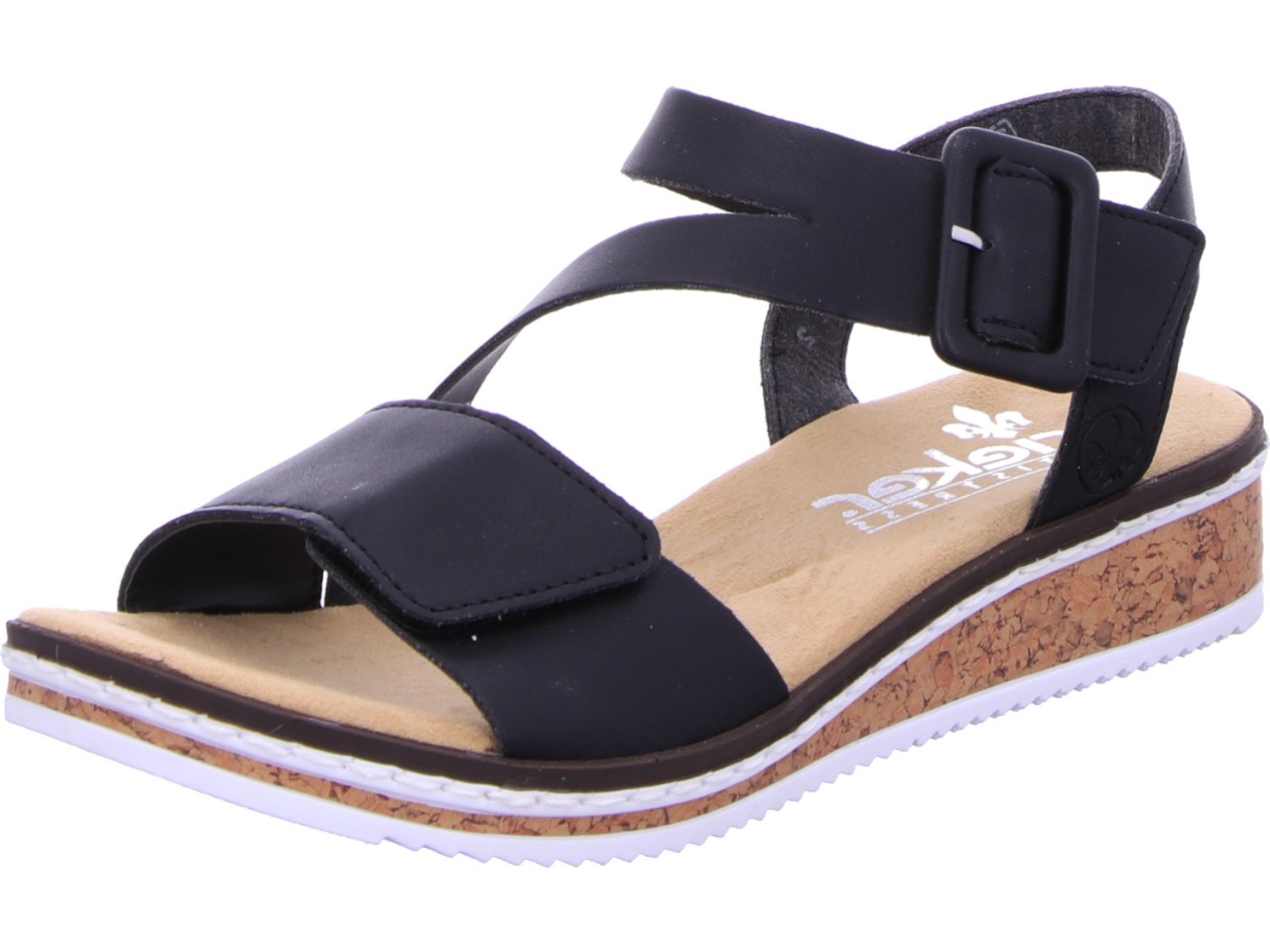 RIEKER Klassische Sandalen schwarz