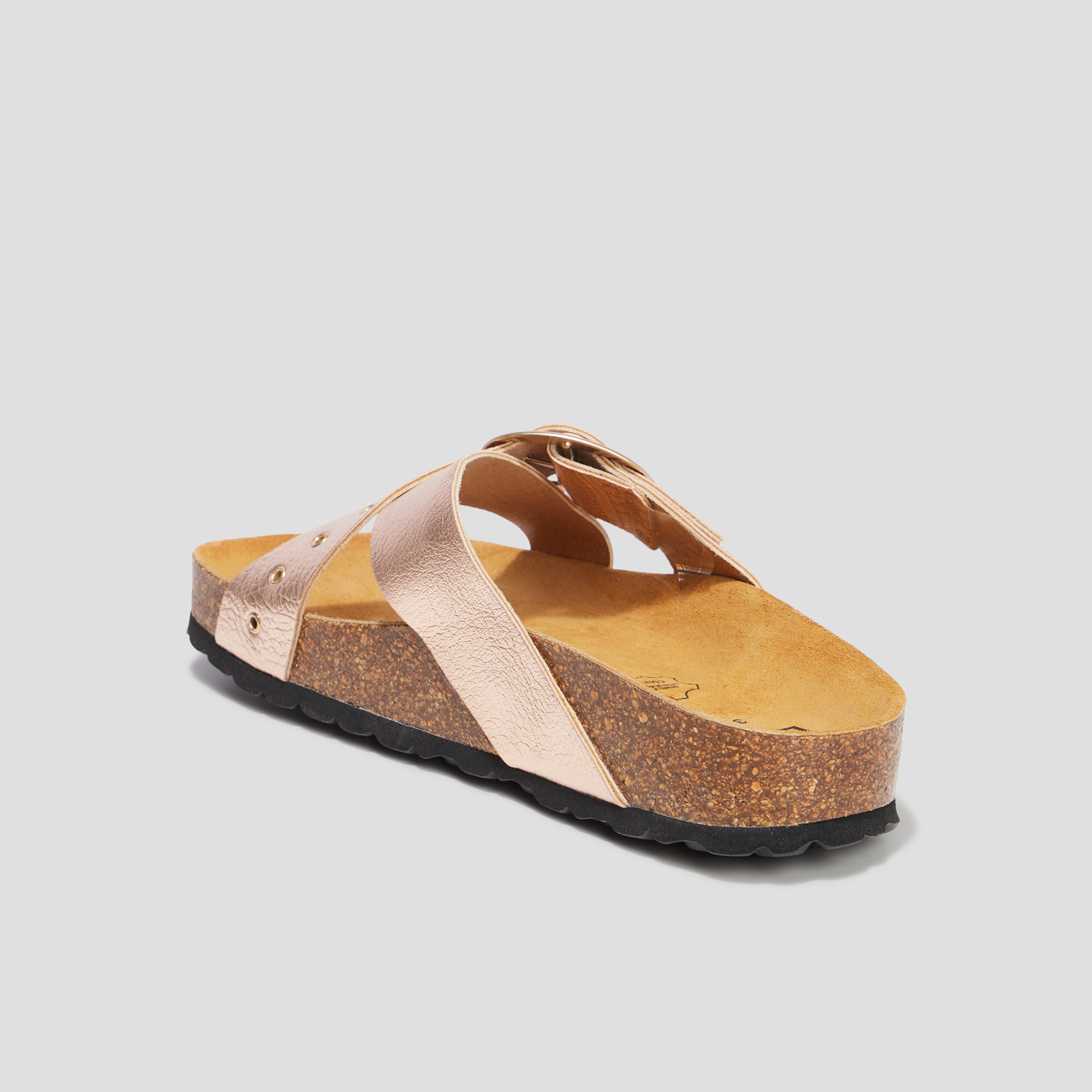Mules brides croisées rose champagne femme | La Halle
