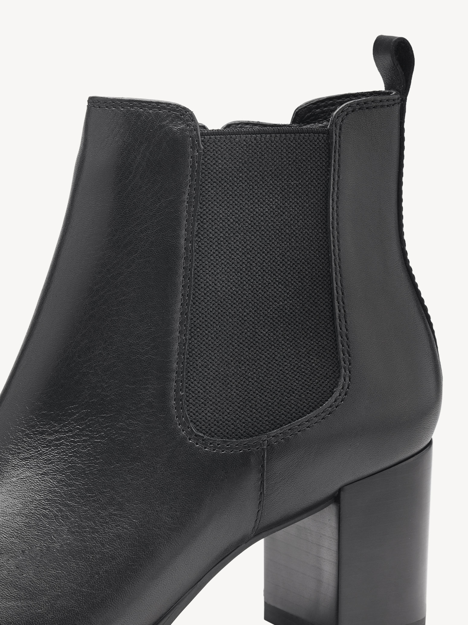 Bottine Chelsea en cuir - noir