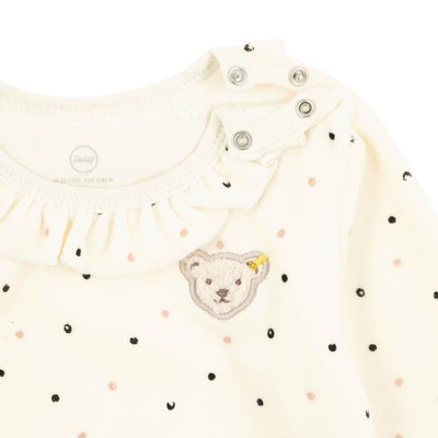 Strampler langarm, beige für Mädchen
