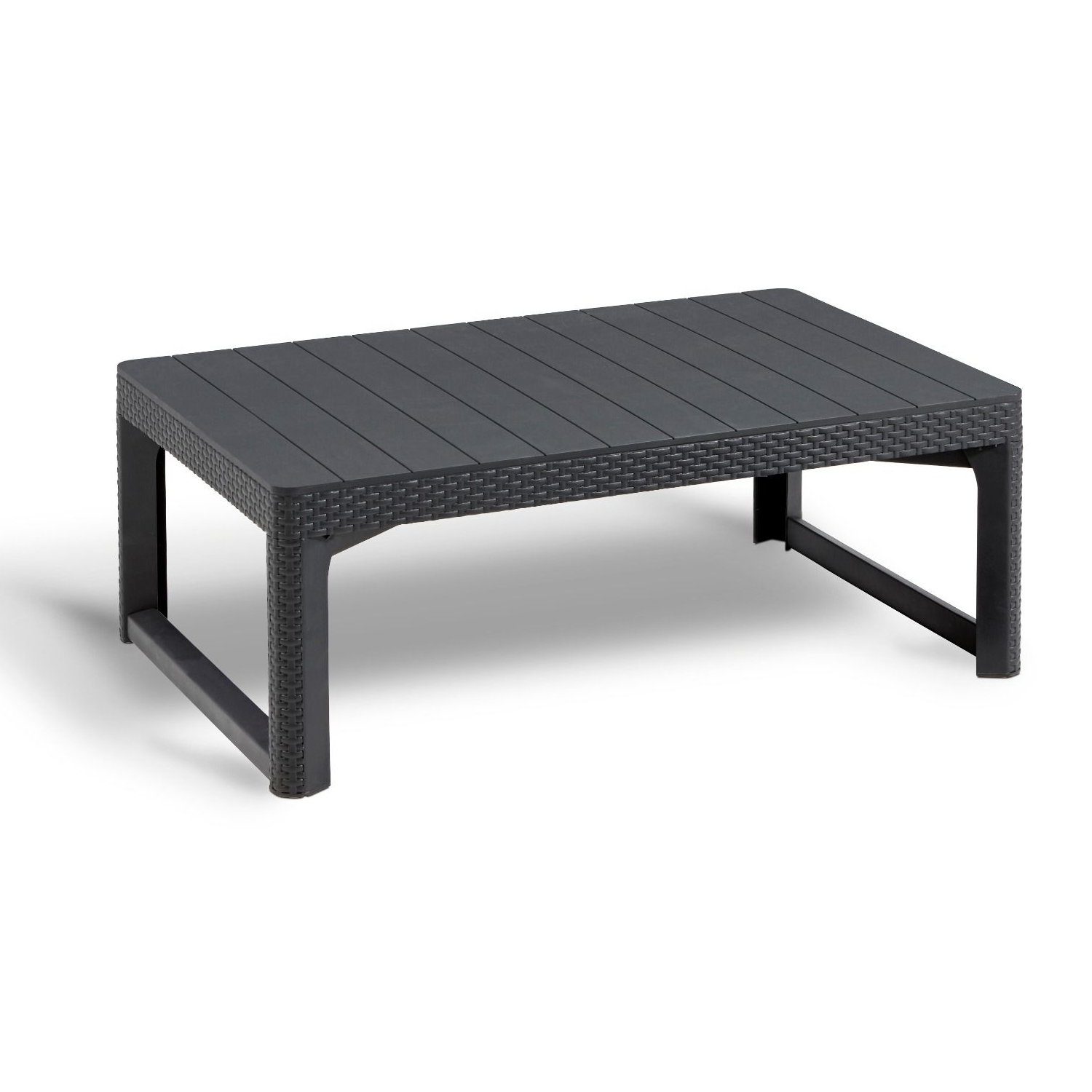 Allibert Gartentisch Lyon, höhenverstellbar [65 cm / 40 cm Tischhöhe]; witterungsbeständig