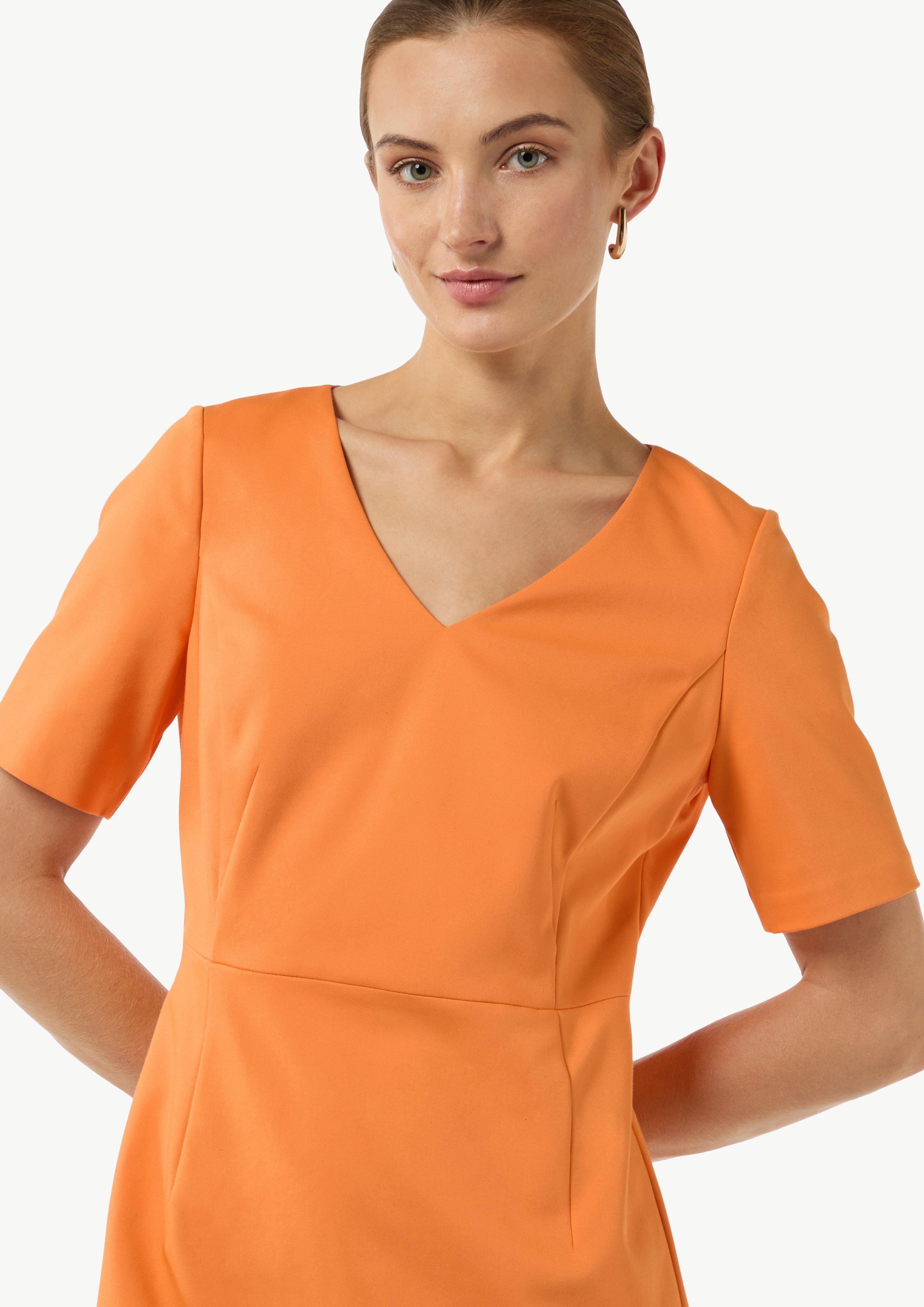 Etuikleid aus Baumwollmix - orange