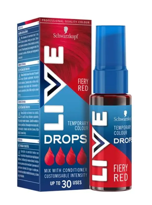 Schwarzkopf Live Drops Fiery Red - periva farba za kosu 30 ml