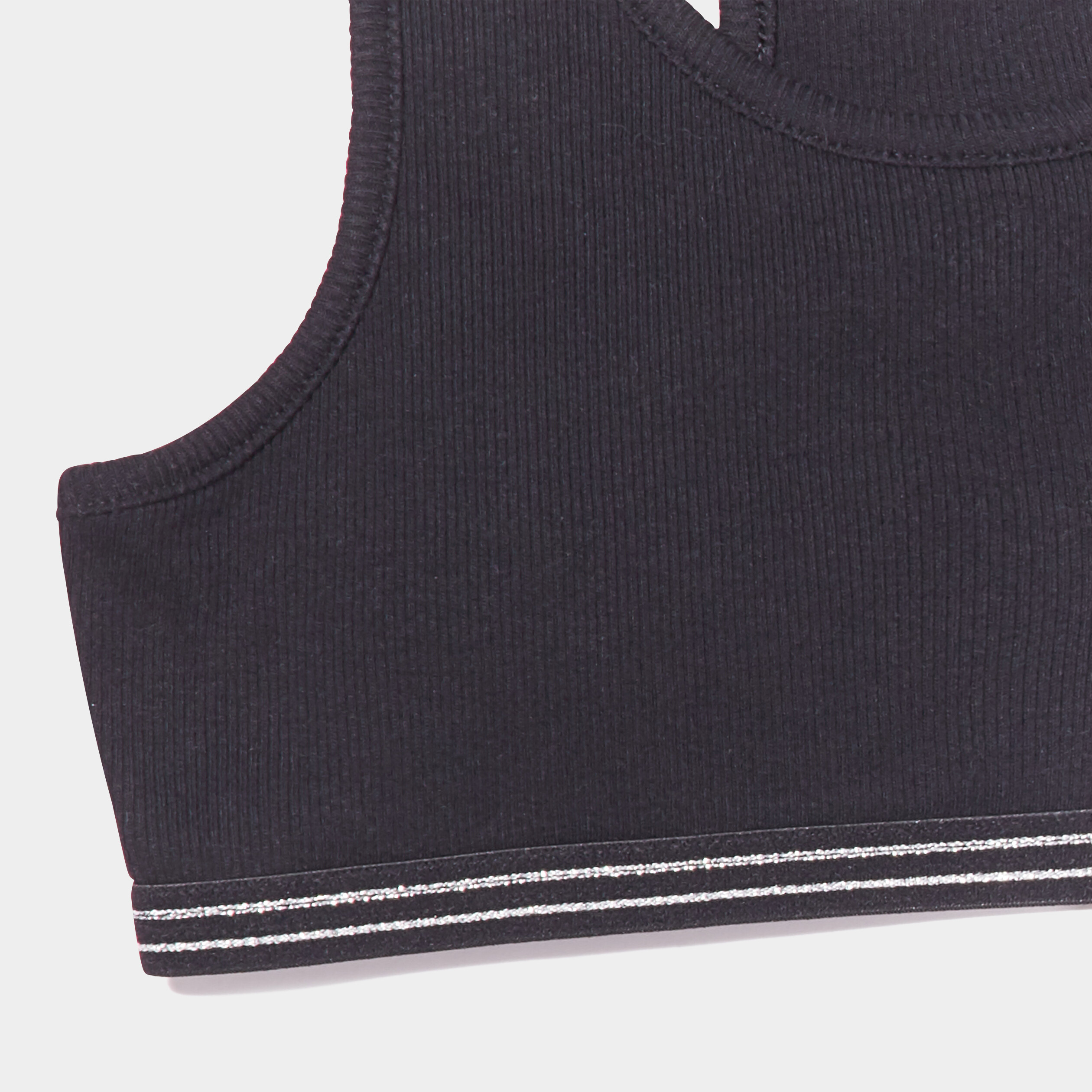 Lot 2 brassières effet côtelé noir fille | La Halle