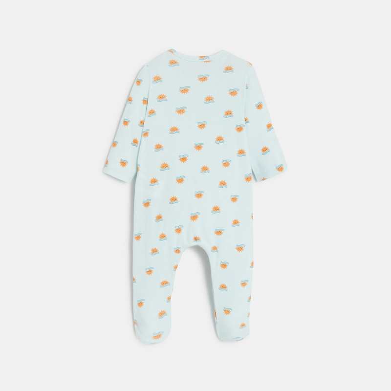 Pyjama bébé garçon bleu à motifs soleil Catimini