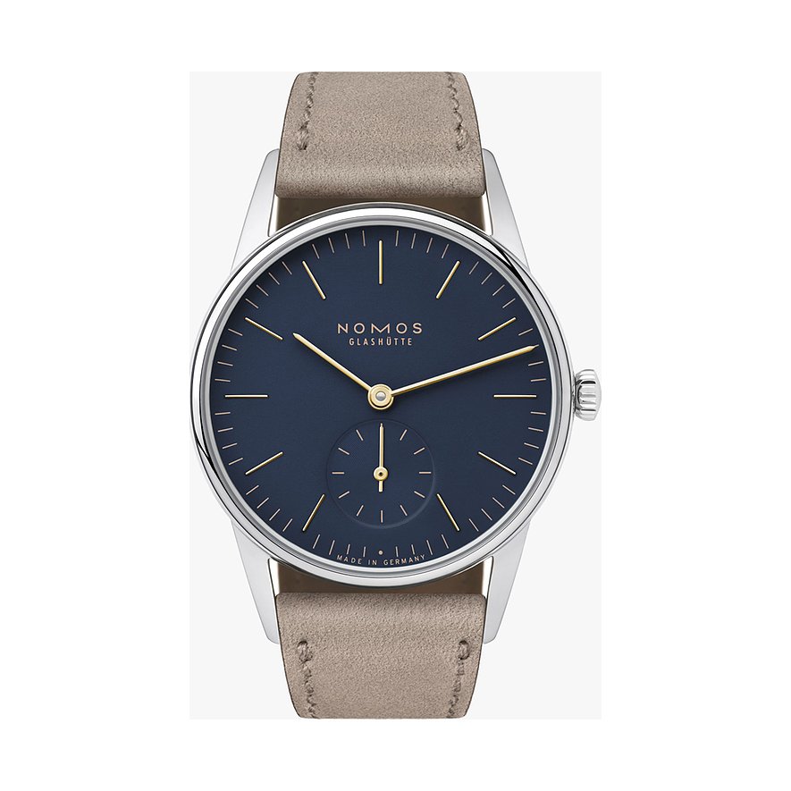 Nomos Glashütte Unisexuhr Orion 33 nachtblau