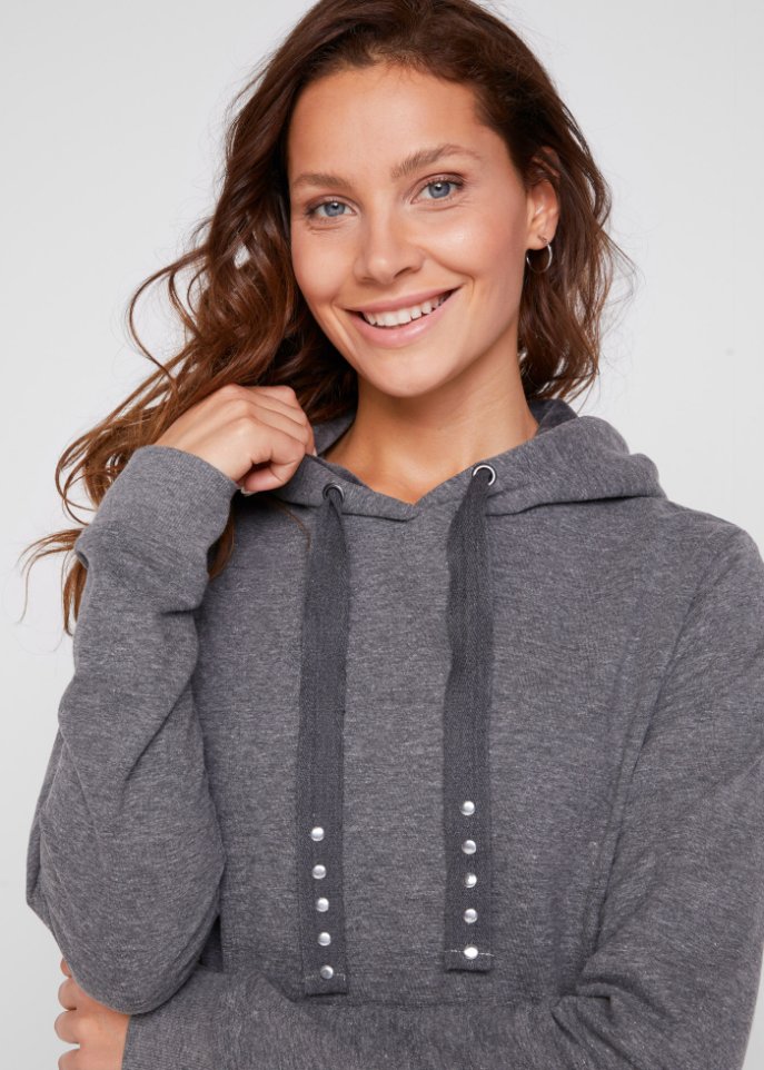Baumwoll-Sweatkleid mit Kängurutasche