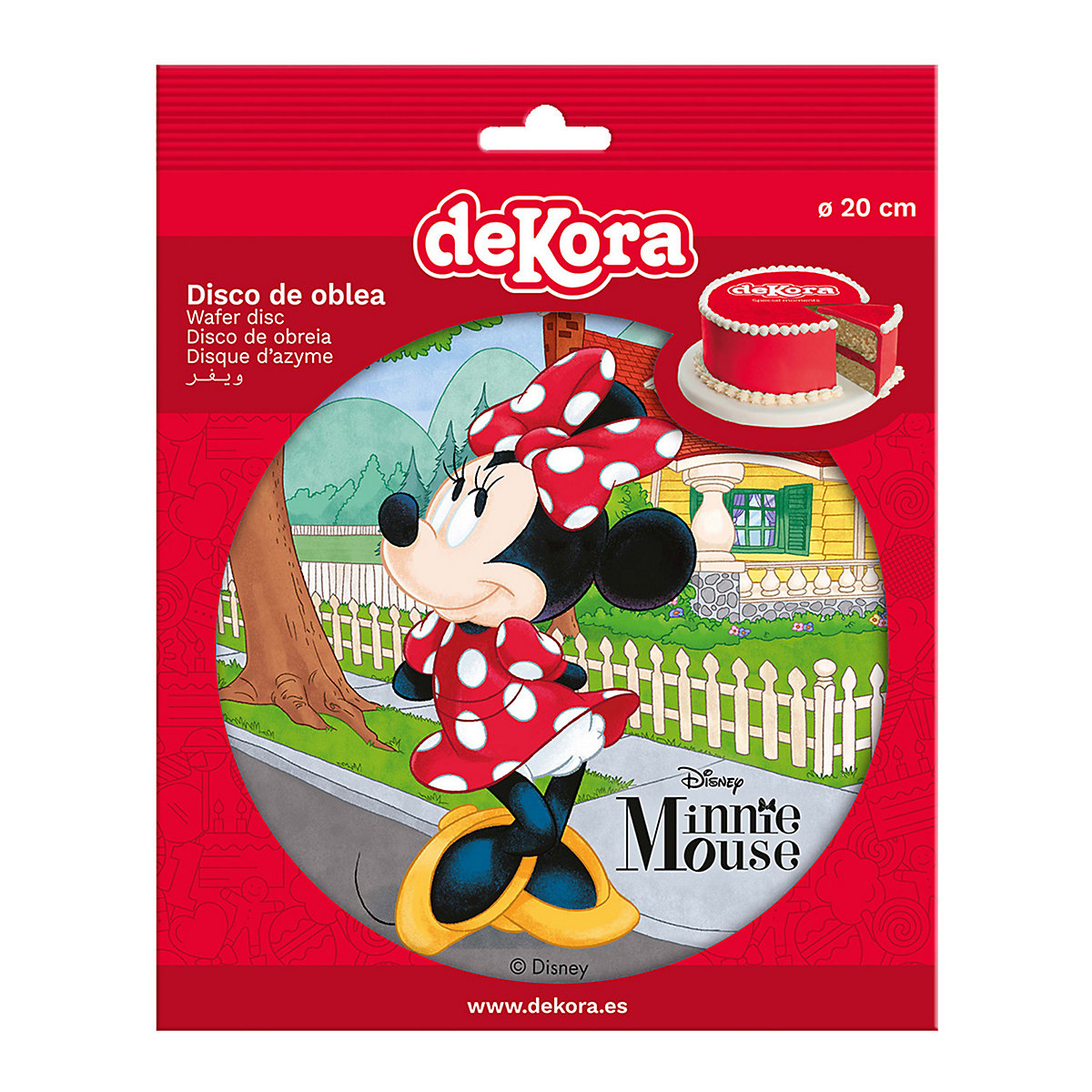 Essbare Tortenaufleger   Minnie Mouse 20cm