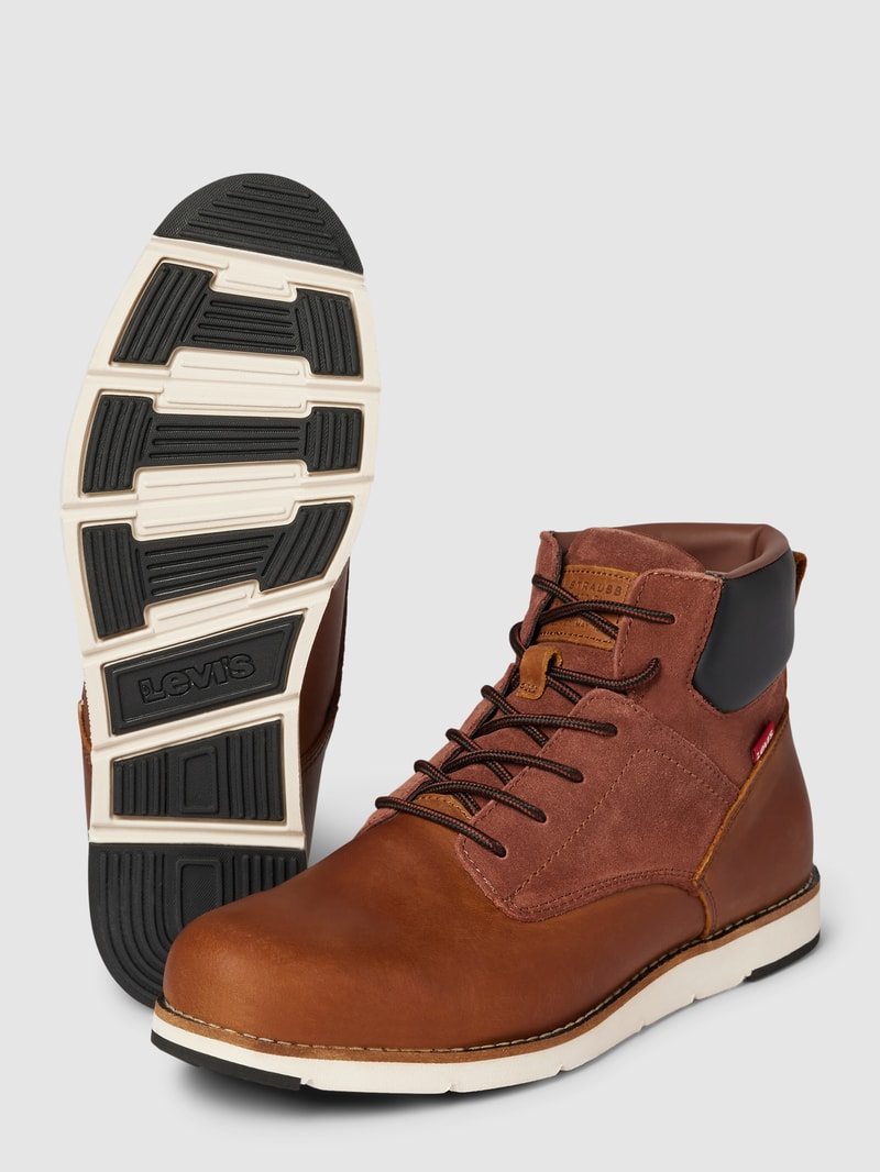 Boots mit Schnürung Modell 'JAX PLUS' in haselnuss braun