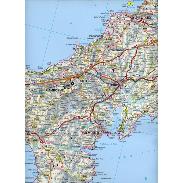Cornwall 1 : 150 000. Autokarte - Straßenkarte
