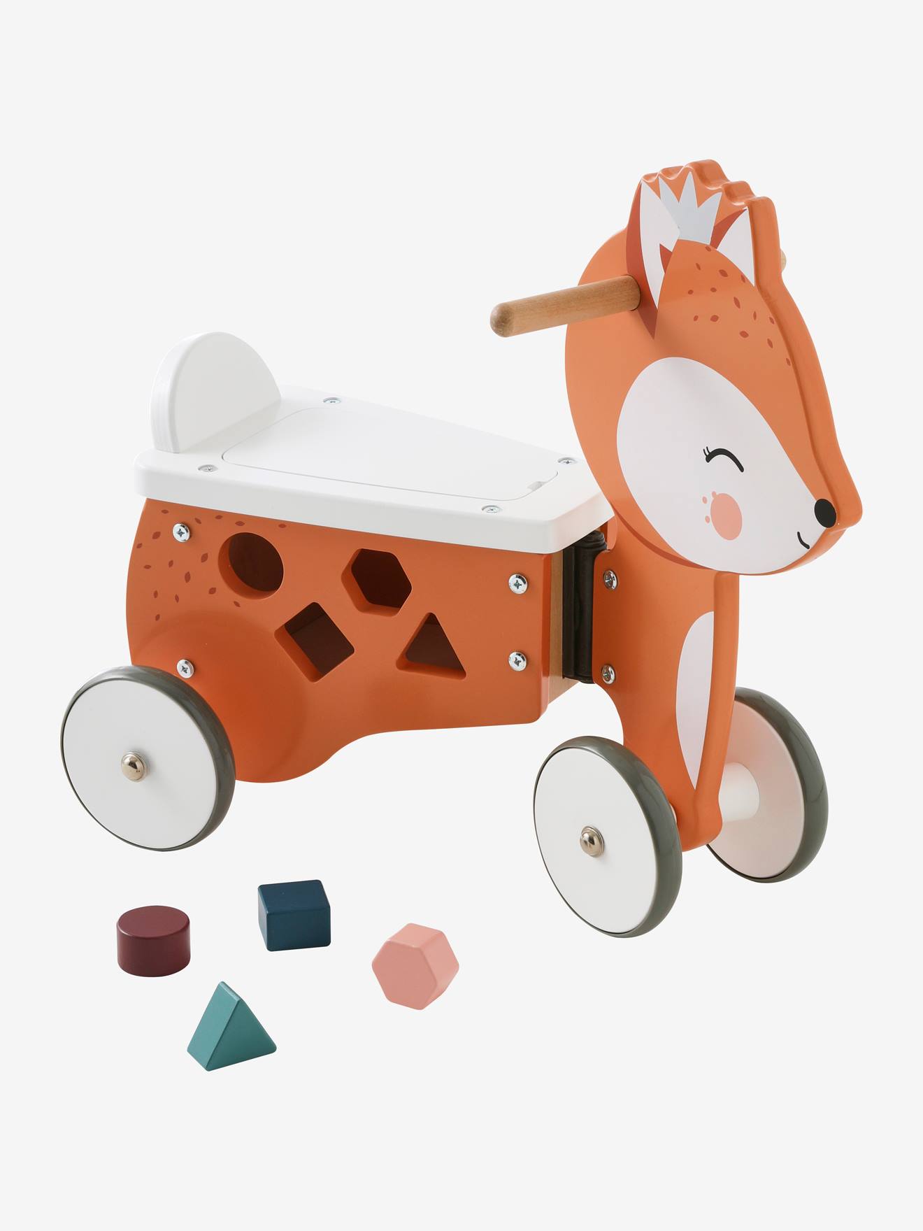 Porteur coffre renard en bois FSC® multicolore