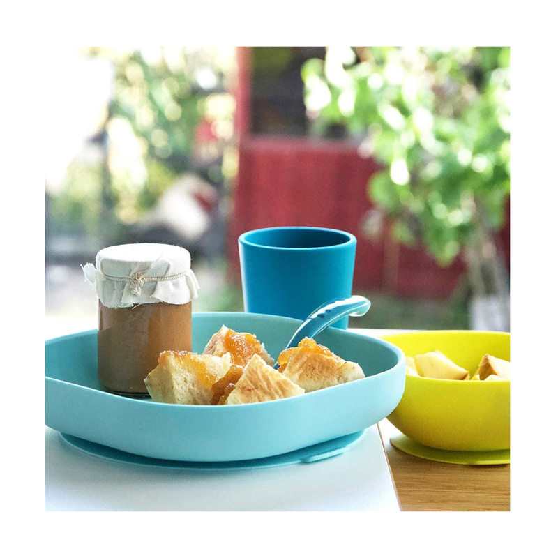 Coffret repas silicone 4 pièces bleu/vert Beaba