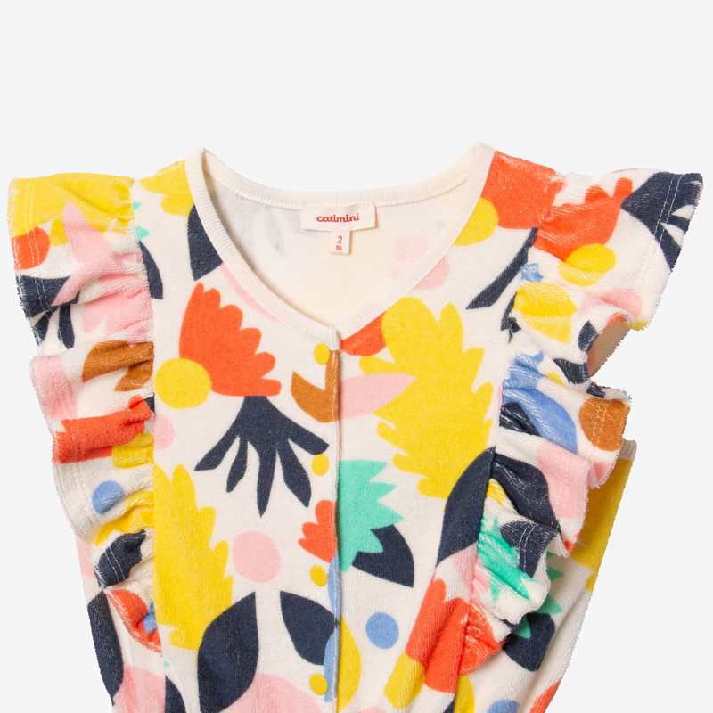 Combi short fille éponge pop blanc Catimini
