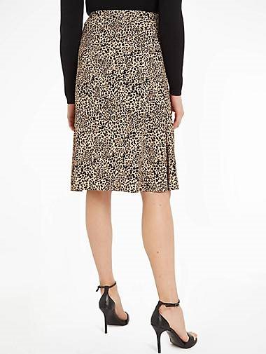 TOMMY-JEANS Damen Rock TJW LEO FLARE SKIRT
