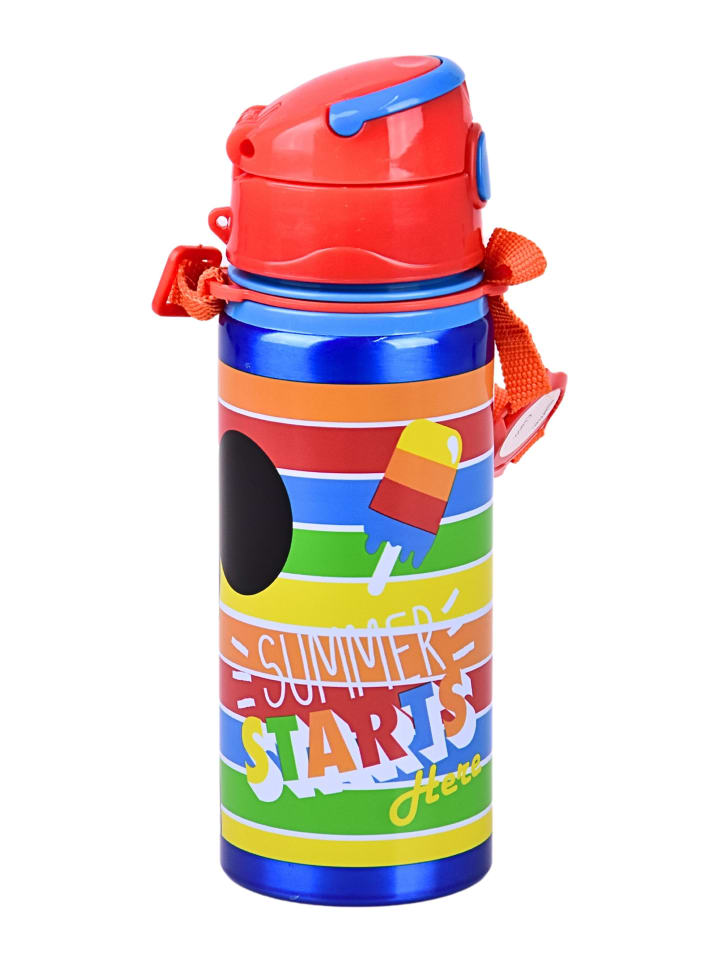 Disney Mickey Mouse Alu-Trinkflasche Mickey Mouse  mit Klappdeckel & Tragegurt 600 ml in Bunt günstig kaufen 22