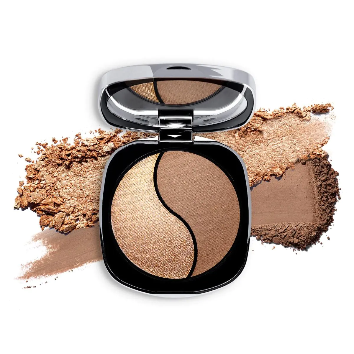 NEO MAKE UP Intense Serum Bronze & Glow rinkinys Bronzinantys ir spindintys milteliai 01 Karštas šokoladas 6g