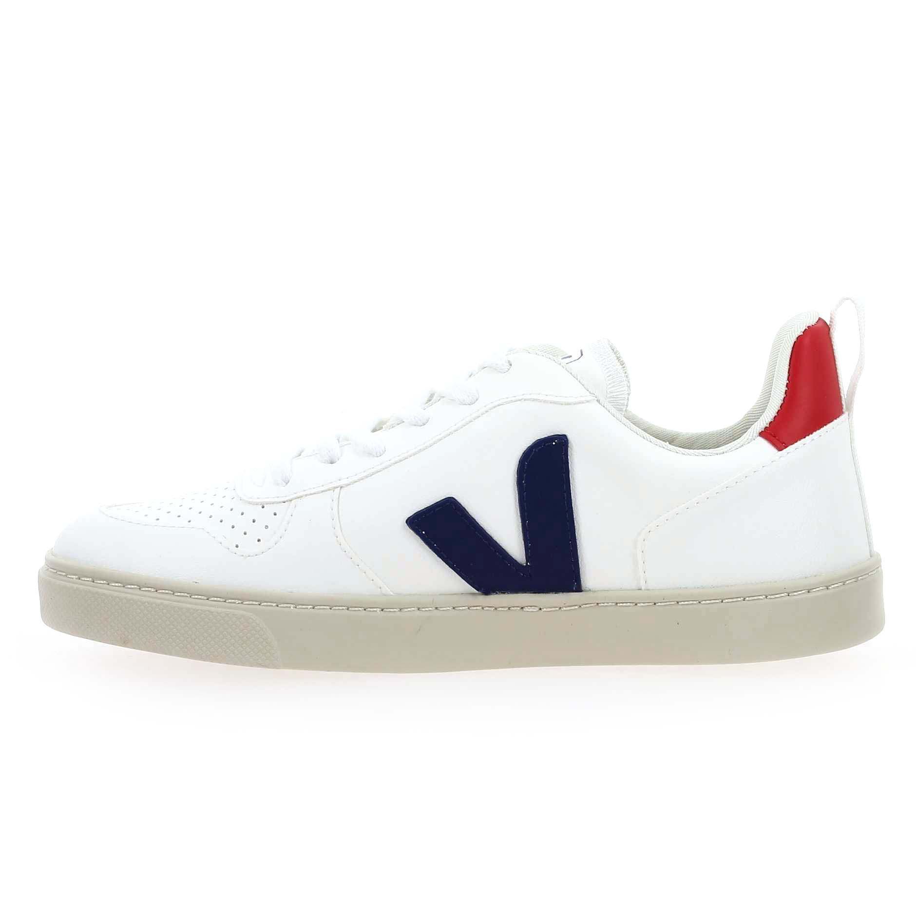 Veja  SMALL V-10 LACE - Blanc Bleu