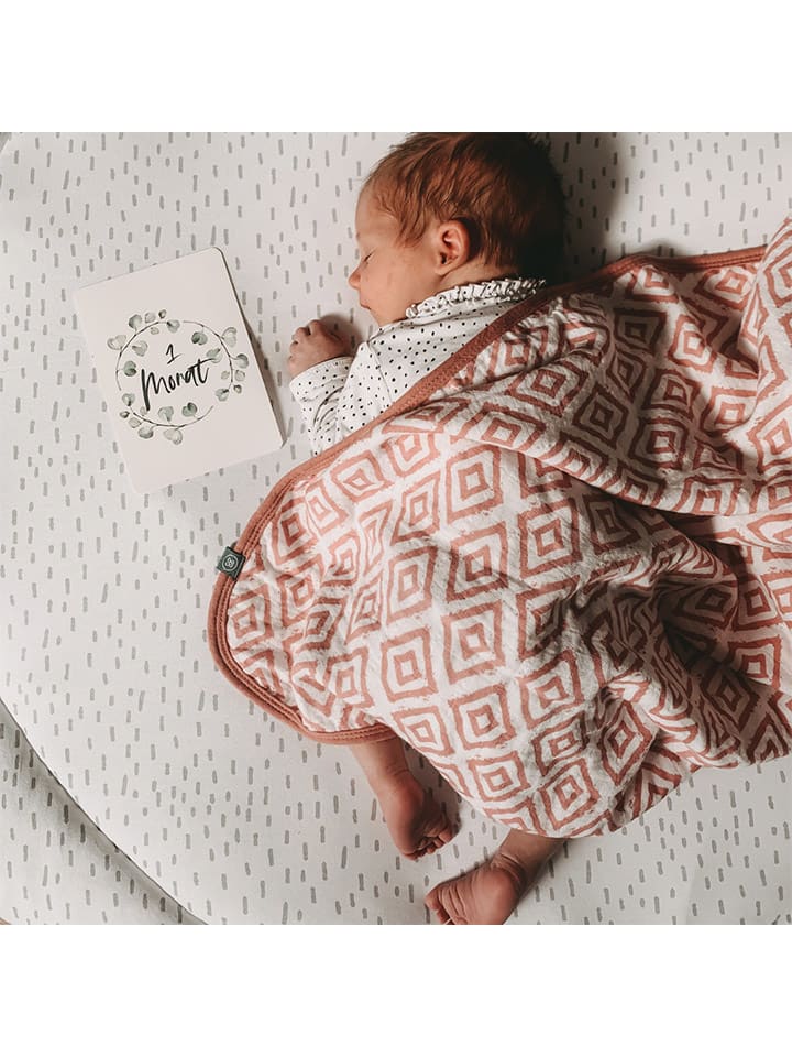 Emma&Noah Kuscheldecke in Weiß/ Rosa - (L)95 x (B)75 cm günstig kaufen 75x95 cm