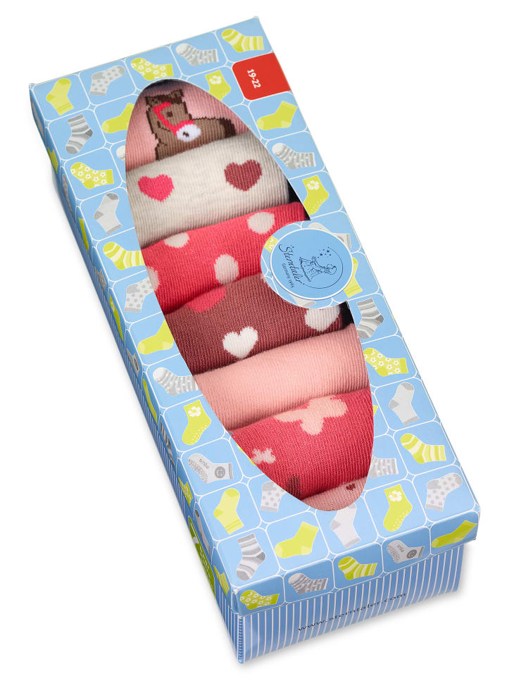 Sterntaler Socken 7er-Box Punkte in koralle günstig kaufen