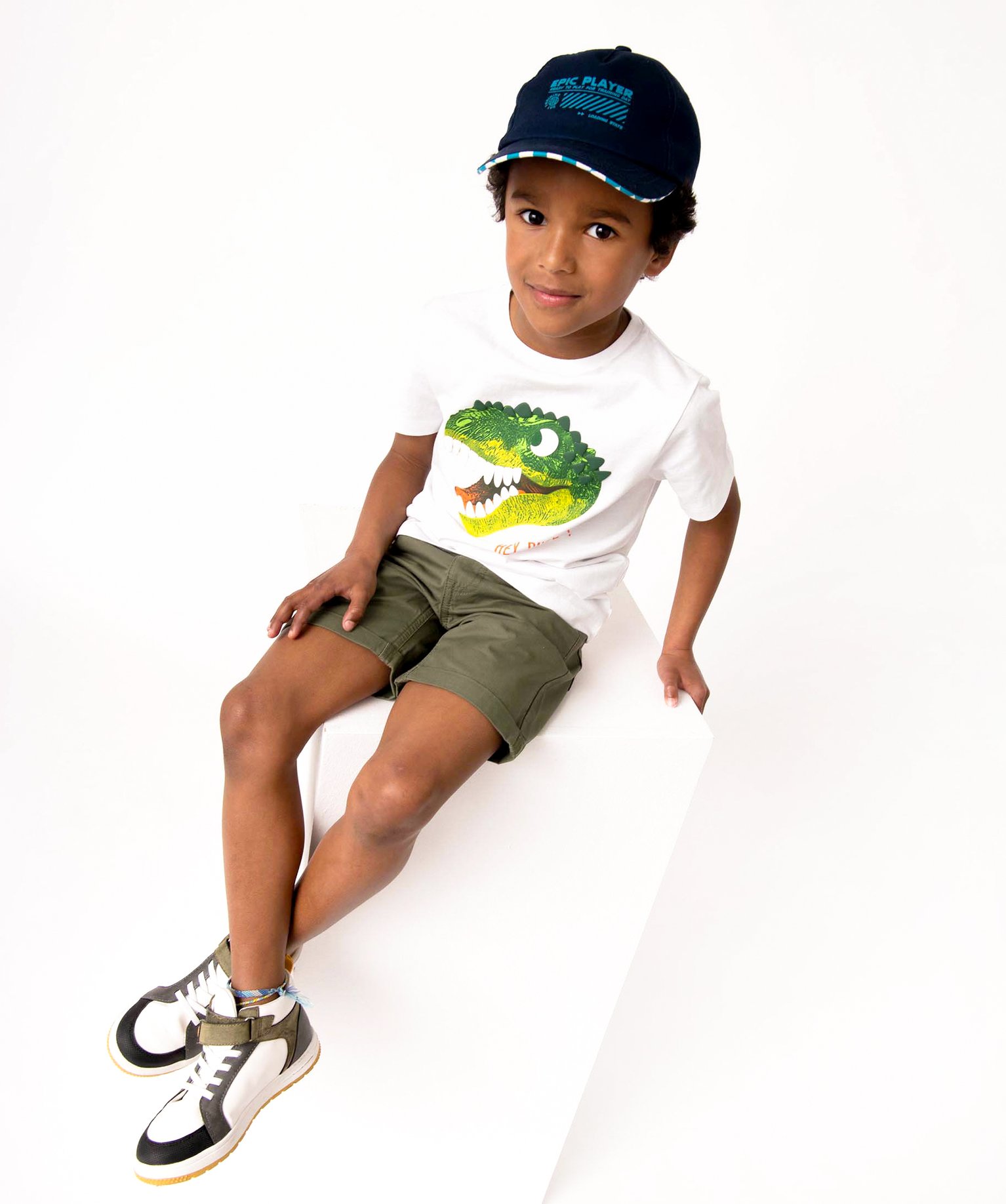 Tee-shirt Garçon à manches courtes avec motif sur le buste blanc | GEMO
