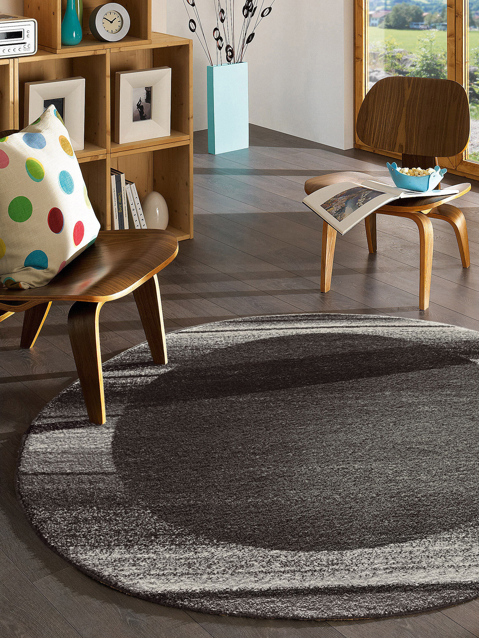 Night Life Designer-Teppich, Stone