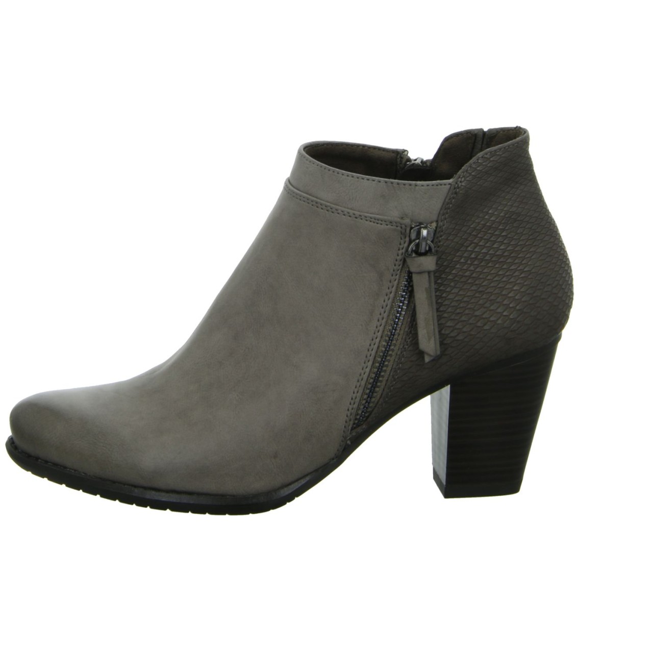 QUICK SCHUH Stiefeletten grau Schlupf/RV-St.gl.Bod