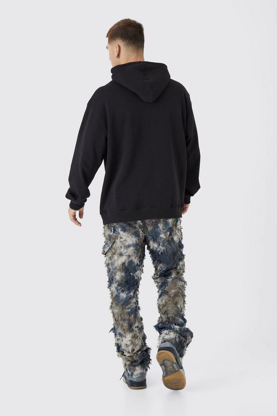 Oversize Hoodie mit Pour Homme-Print