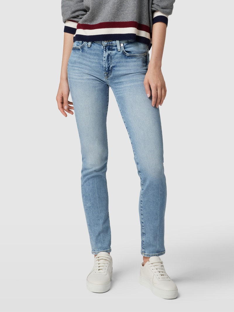 Jeans mit 5-Pocket-Design Modell 'Roxanne' in bleu
