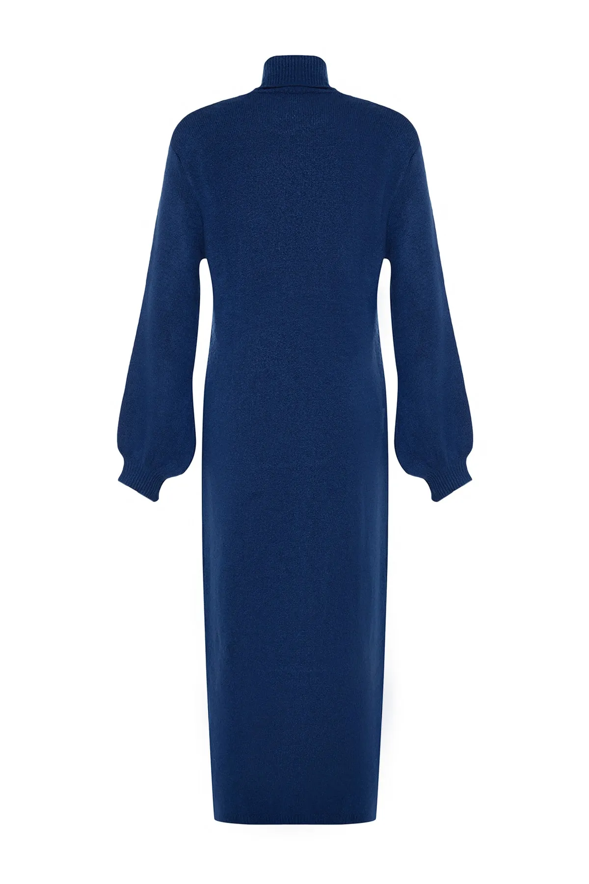Trendyol Collection  Indigofarbenes Midi-Strickkleid mit weicher Struktur TWOAW24EL00033