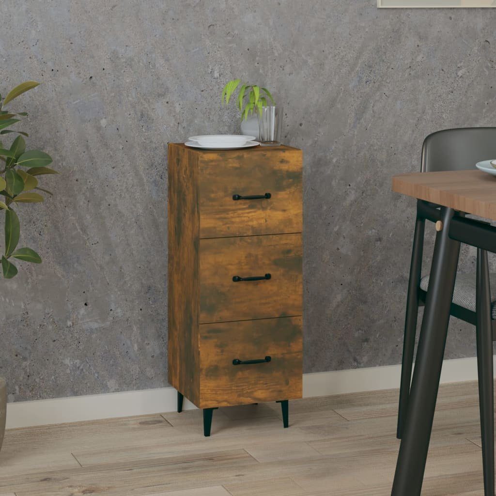 vidaXL Sideboard Sideboard Räuchereiche 34,5x34x90 cm Holzwerkstoff (1 St)