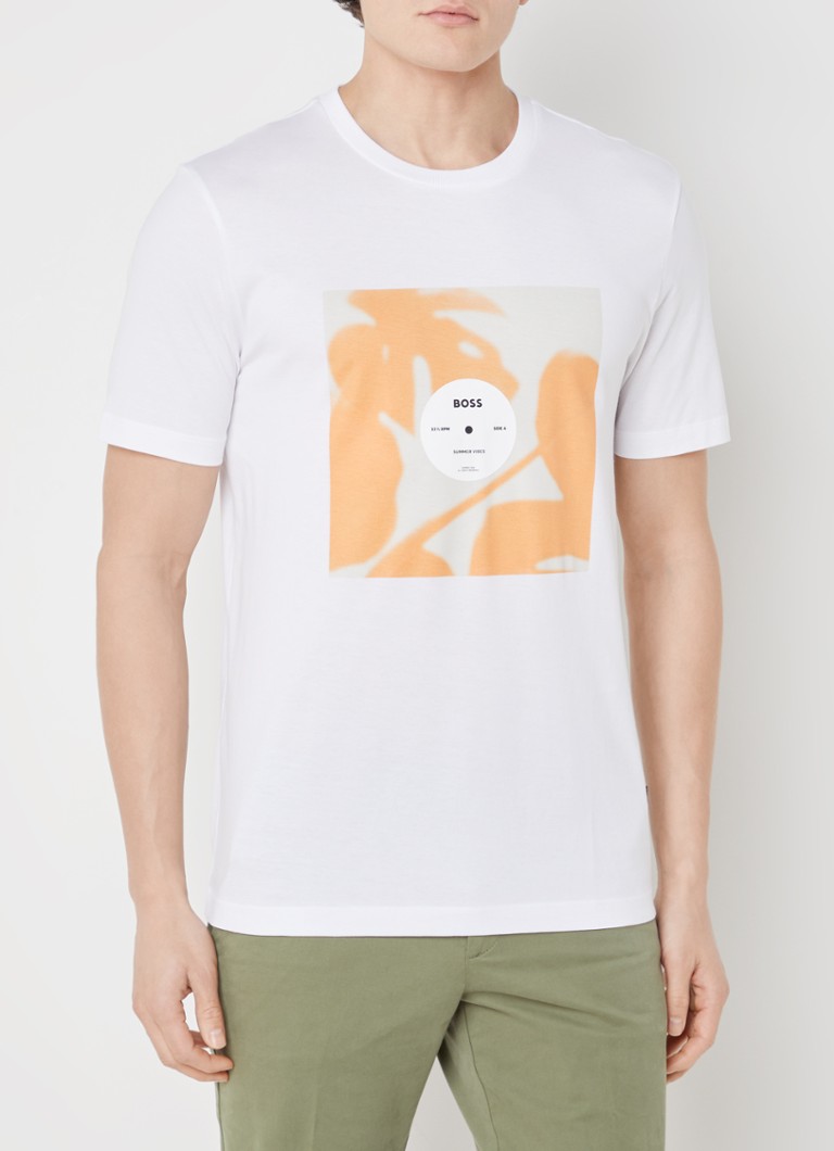 Koszulka HUGO BOSS Tiburt z nadrukowanym logo