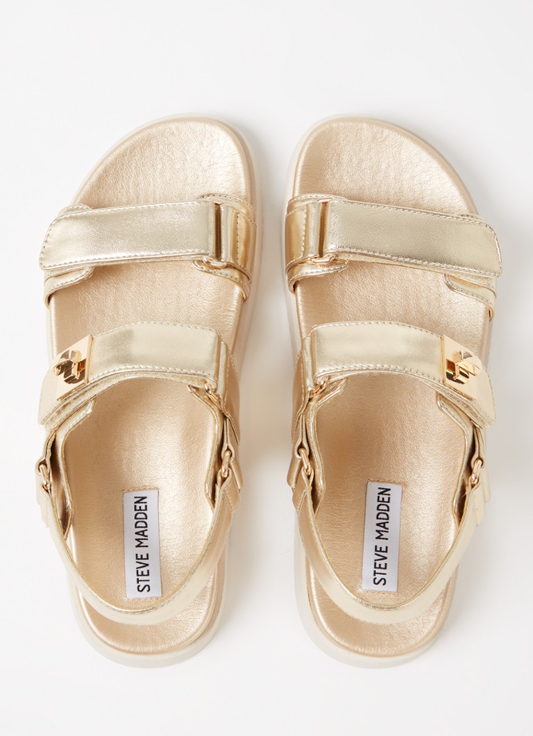 Sandale Steve Madden Mona din piele cu finisaj metalic