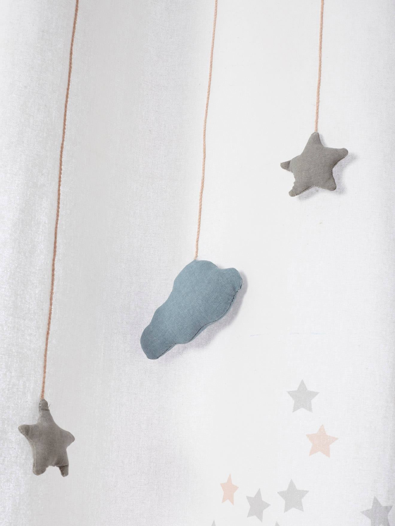 Vertbaudet Kinderzimmer Vorhang MOND & STERNE - weiß