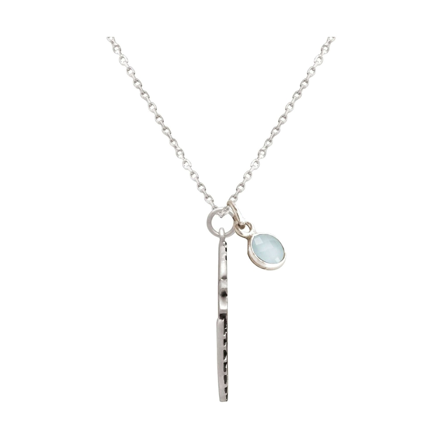 Kette mit Anhänger 'Curly Katze Chalcedon'
