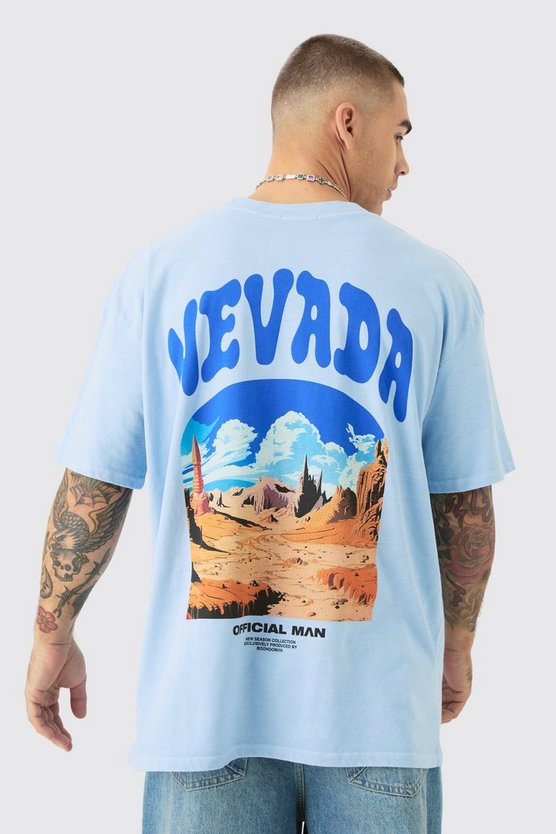 Oversize T-Shirt mit Nevada-Print