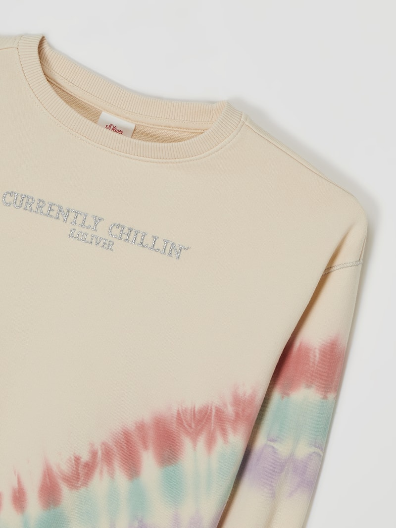 Sweatshirt aus Baumwollmischung in offwhite