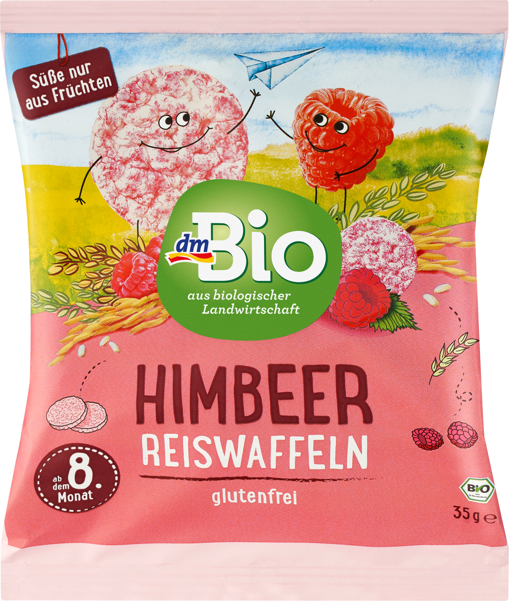 Babysnack Reiswaffeln Himbeere, 35 g