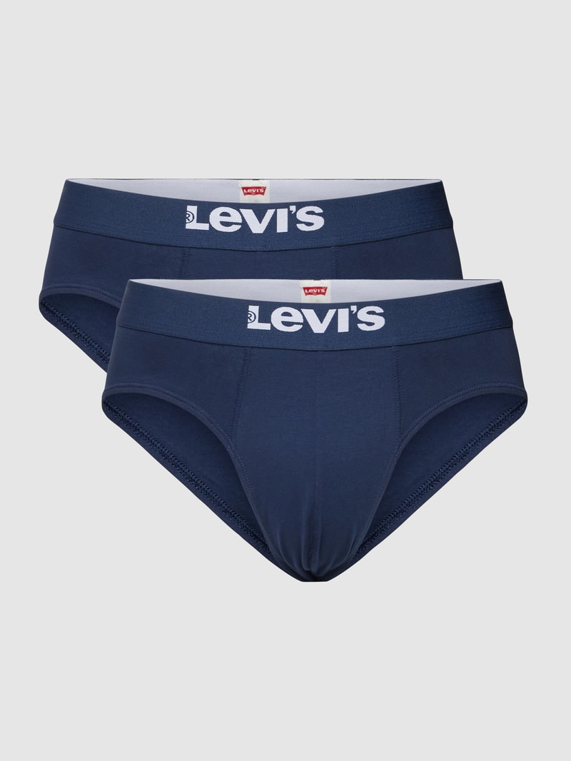 Slip mit Label-Detail Modell 'SOLID BASIC' in dunkelblau