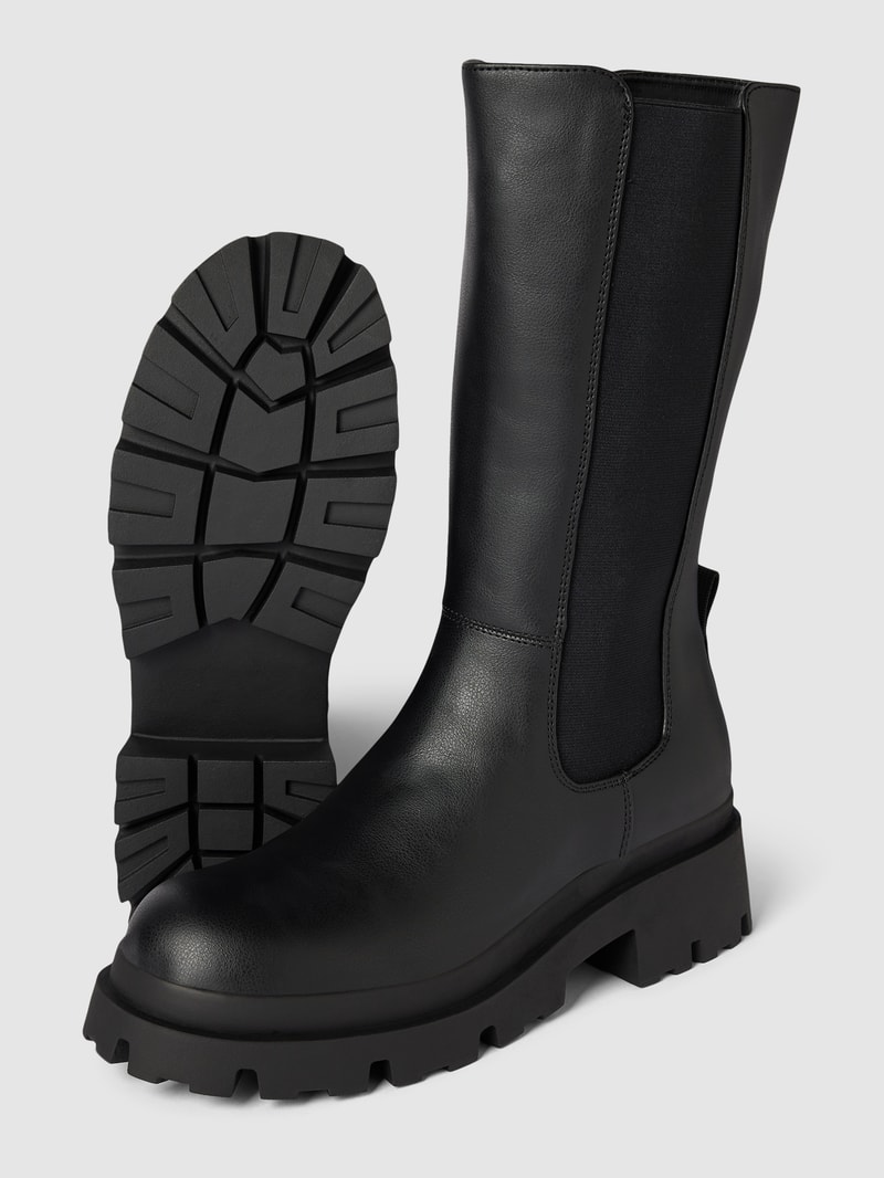 Chelsea Boots mit elastischem Einsatz Modell 'DOJA' in schwarz