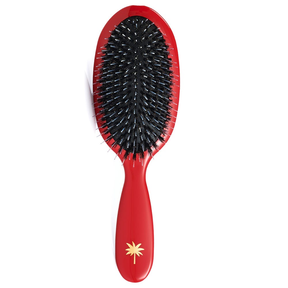 Fan Palm Boar- & Nylon Brush Red Poppy - Medium