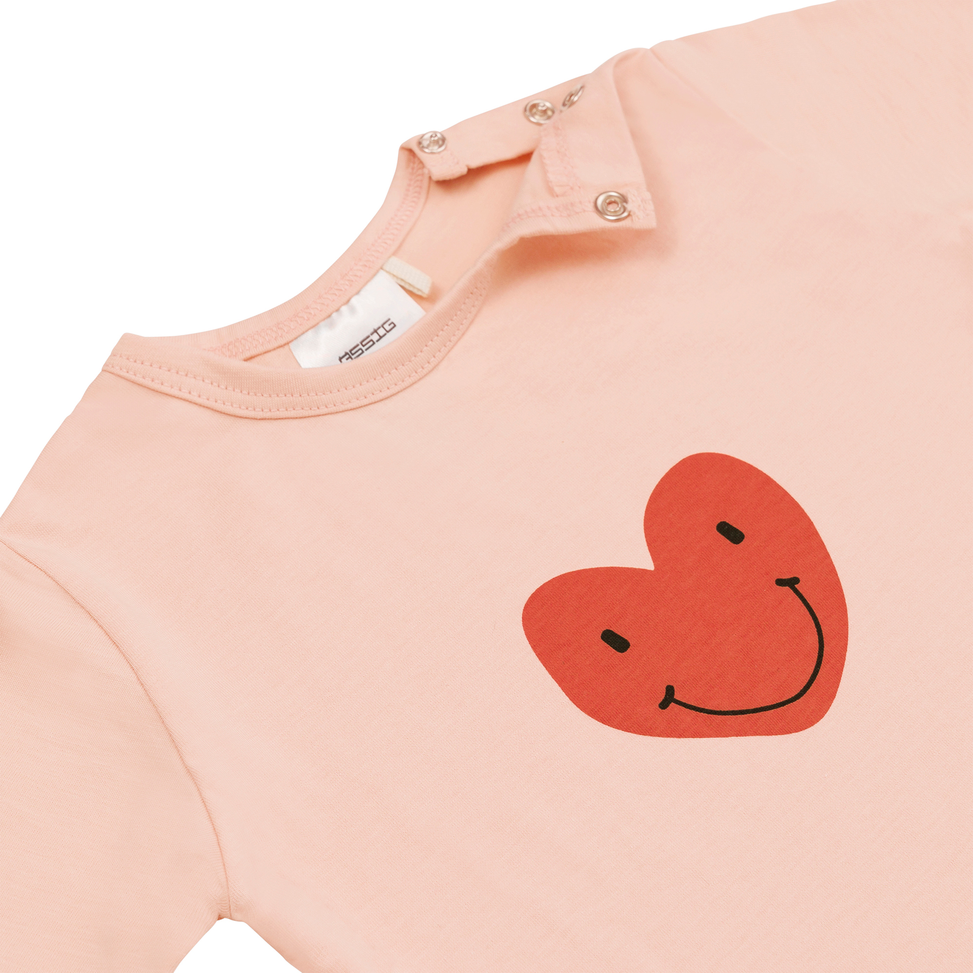 Kinder Pyjama Kurz - Bio Baumwolle, Herzen Rosa
