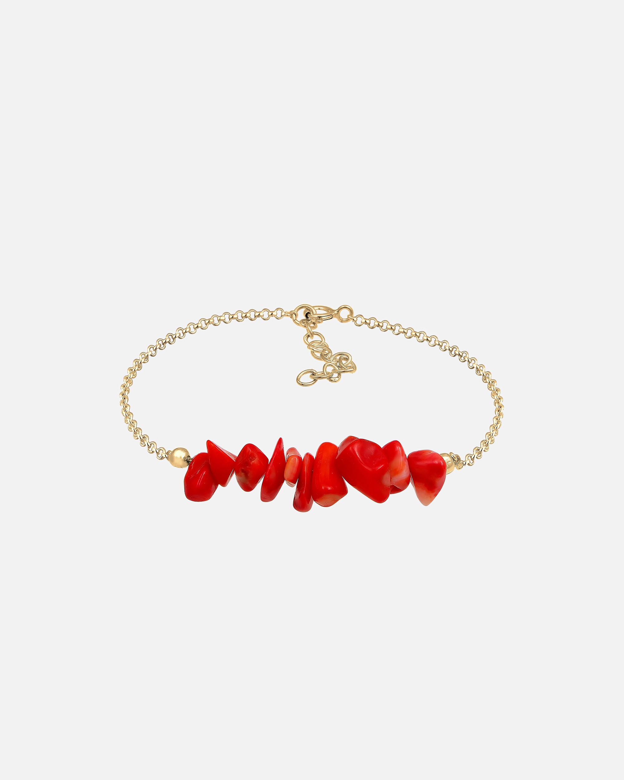 Bransoletka Elli Maritime Trend Coral Red dla kobiet, pozłacane srebro (925/1000)