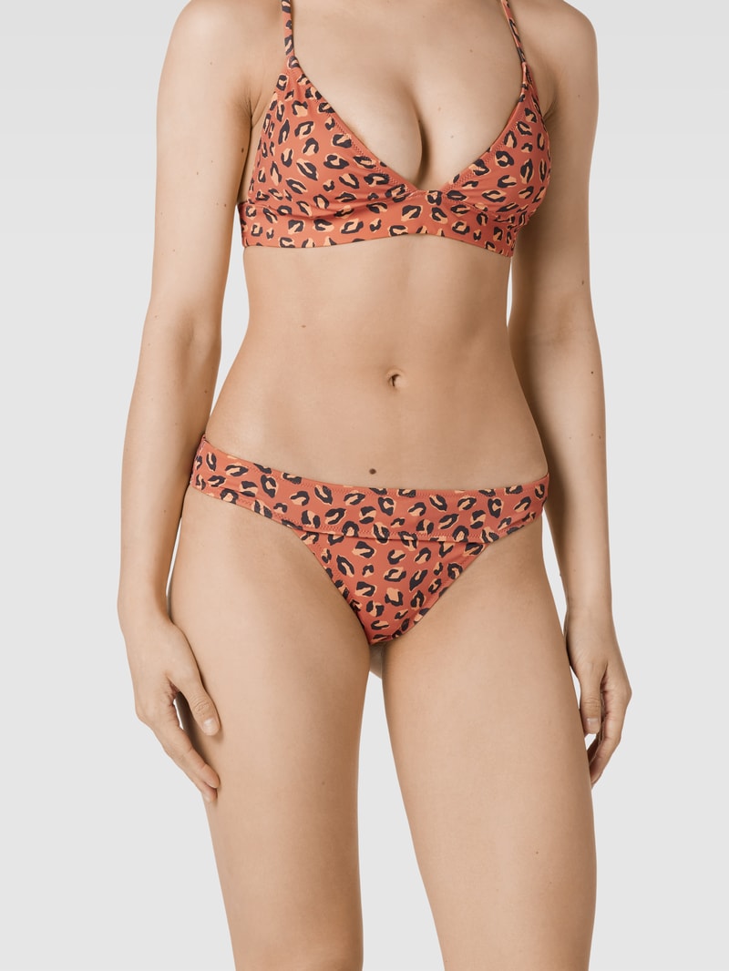 Bikini-Slip mit Allover-Muster in orange