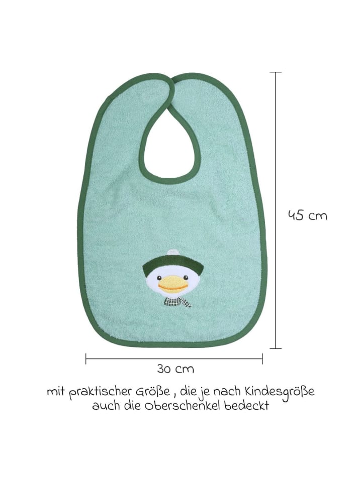 Wörner Riesen-Klettlätzchen 30 x 45 cm - Stickerei in gruen,motiv günstig kaufen onesize