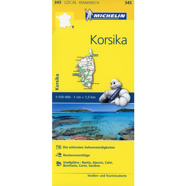 Michelin Korsika - Straßenkarte